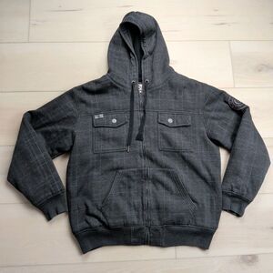 Fox Racing Created To Destroy Full Zip Hoodie Mens XL Sherpa Lined Jacket Gray